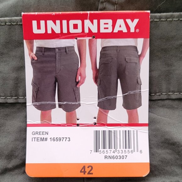 Union Bay Army Green Cargo Utility Shorts Men's Size 42 NEW NWT - Picture 11 of 11